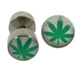 Green Leaf Faux Gauge - Green Leaf Metal Faux