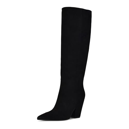 Nine West Women Adera, Black Suede, 6, Medium