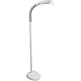 Verilux Original SmartLight LED Floor Lamp Full Spectrum Energy-Efficient Natural Light for Reading , Artists, Crafts Dimmable - Adjustable Gooseneck Task Light