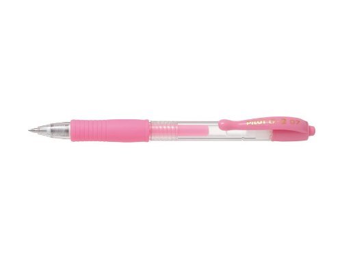 PILOTG-2 0.7mm FINE RETRACTIBLE PEN - PASTEL PINK (3 PACK)
