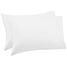 Pinzon 500-Thread-Count Pima Cotton Sateen Pillowcases - King, White (Set of 2)