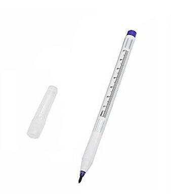 1PC Professional Eyebrow Art Surgical Tip Pen Skin Marker Pen Single Twin Tip for Tattooing Piercing Permanent Makeup (Single(0.5mm))