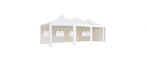Pavillon 834 x 448 x 320 cm Gartenbauten Pavillons und Partyzelte Weiß