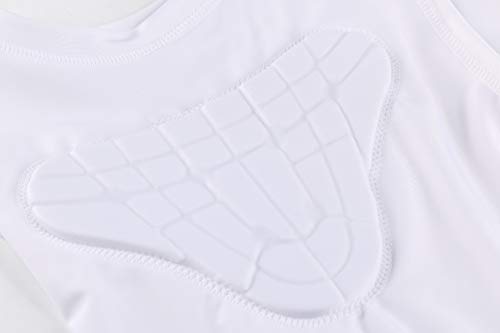 image for DGXINJUN Youth Kids Boys Child Padded Compression Shirt & Short & Vest