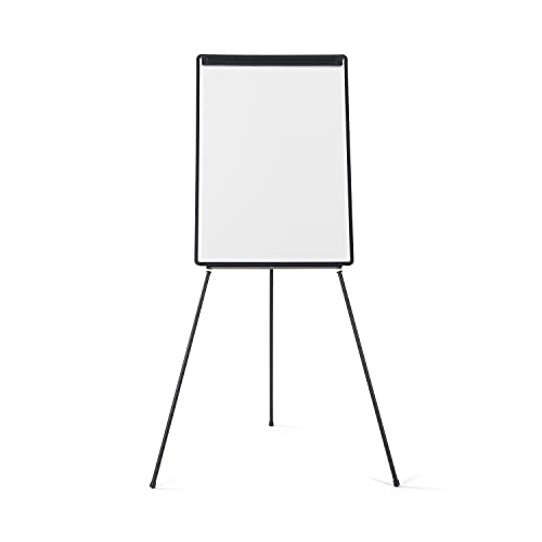 Flipover Basic Met Uitschuifbare Telescopische Poten, Droog Uitwisbaar Magnetisch Bord, Plastic Omlijsting In Zwart, Afmeting bord 1000x700mm