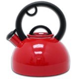 Copco Porcelain Enamel 2.3 Quart Tea Kettle Whistle Trigger Handle