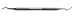 3 Pcs Dental Restorative Excavator 127/128, 2mm Spoon New Double Ended Instrument