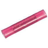 100 Red Nylon Insulated Seamless Butt Splice Connectors Non-Flared Entry 22-18 AWG by A Plus Parts House (Made in USA)