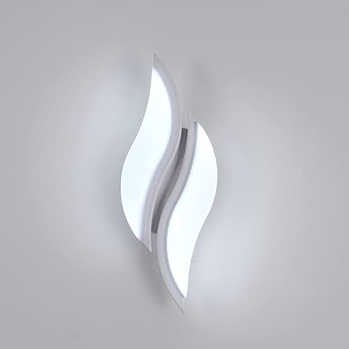 Goeco LED Indoor Wall Light 12 W Modern Acrylic for Bedroom Living Room Bathroom Corridor, Cool White Light 6500K