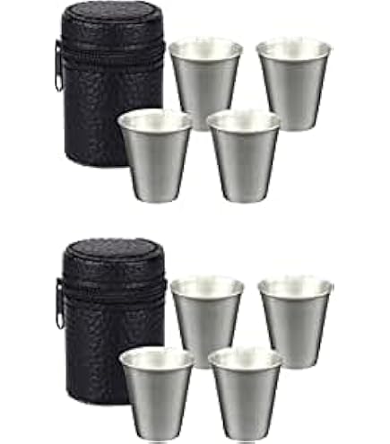 Stanley Adventure Pre-Party Flask and Nesting Shot Glass Set | 8