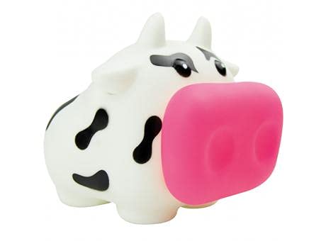 Cow Shaped Box with Soft Rubber Finish Body in Vivid Colours, Original Small Children's Box, Travel Money Box, Lightweight and Sturdy