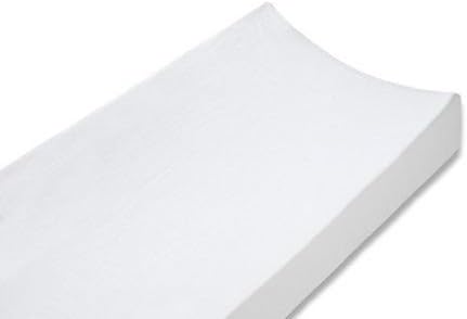 White Changing Pad Cover in 100% Cotton Knit by Especially For Baby