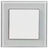 OPUS® 55 Button Complete Device Frame Fusion, Colour Polar White/Black - Image 4