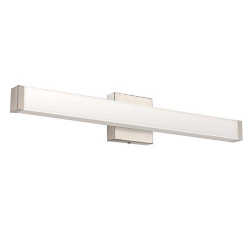 YHTlaeh Bathroom Vanity Light Brushed Nickel Square Led 24 inch 14W