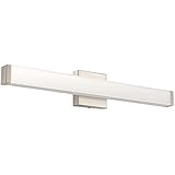 YHTlaeh Bathroom Vanity Light Brushed Nickel Square LED 24 inch 14W Daylight 4000K Wall Bar Lighting Fixtures Over Mirror