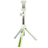 BENRO Handheld Tripod 3 in 1 Self-portrait Monopod Extendable Phone Selfie Stick with Built-in Bluetooth Remote Shutter - White