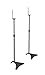 Atlantic Adjustable Height Speaker Stands Black - Set of 2 Holds Satellite Speakers, Adjustable Stand Height from 27 to 48 inch, Heavy Duty Powder Coated Aluminum with Wire Management PN77305018 primary