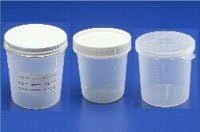 PT# 14000 Container Precision Specimen Metal Screw Cap Grad 7oz 100/Ca by, Kendall Company