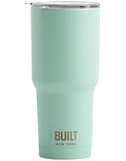 BUILT 20 Ounce Double Wall Vacuum Sealed Stainless Steel Coffee and Water Tumbler Easy to Clean Tritan Lid with Rotating Splash Guard