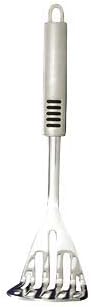 Josef Strass Stainless Steel Potato Masher | Rubber Grips, Integrated Hanging Loop, Dishwasher Safe