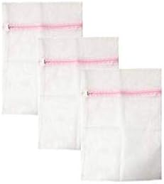 Grids London Ltd 3 Laundry Wash Net Lingerie Bags Mesh Zipped Washing Machine Bra Ladies Delicate (50 X 40 cm)