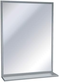 Amazon Com Asi 0605 16 X 24 Angle Frame Plate Glass Mirror W Shelf Home Kitchen