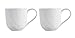 14 oz Porcelain Mugs, Plain Gloss White Ceramic Cup Wave Texture Surface for Tea, Cocoa, Set of 2 primary