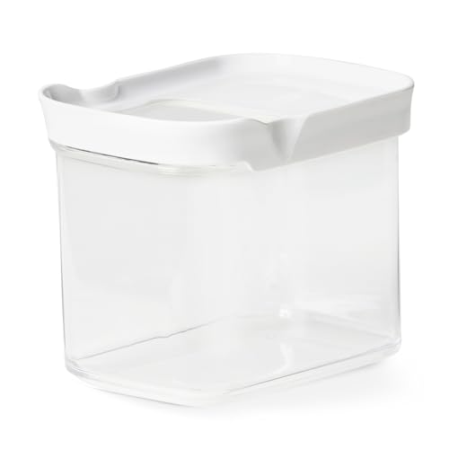 Emsa Optima Schuettdose 1 Liter, rechteckig, Schiebedeckel, ideal zum Portionieren, 100 Prozent sicher, hygienisch, platzeffizient, Frischedichtung, transparentes Design, N1141900