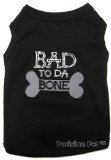 Parisian Pet Bad to Da Bone Dog T-Shirt, Medium
