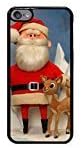 6S 4.7 Phone Case,Rudolph The Red Nosed Reindeer Christmas Santa Claus Popular Gifts TPU Case Cover for iPhone 6 & 6S (Black)