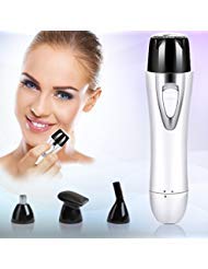 Hair Remover/Painless Facial Hair Removal/Nose&Eyebrow Bikini Trimmer/Electric Shaver with Rechargeable USB Cable&4 Functional Razors for Women&Men,Portable Lipstick Desig