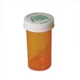 Prescription Pharmacy Vials with Safety Cap 13 Dram, Amber, 25/Pack