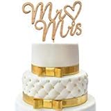 Mr and Mrs Cake Topper - Wedding Cake Toppers - Wedding Cake Topper - Confetti Wedding - Cake Topper Wedding Gold - Wedding Decorations - Wood Topper - Cake Toppers - Wedding Crafts