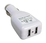 niceEshop 2-Port USB Car Charger Adapter for iPod/iPhone, MP3, Cell Phone