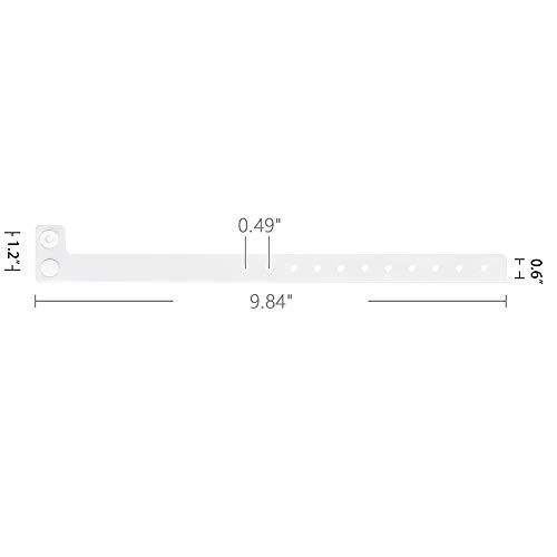 Ouchan Plastic Wristbands White- 500 Pack Wristbands for Events Club Music Meeting Party