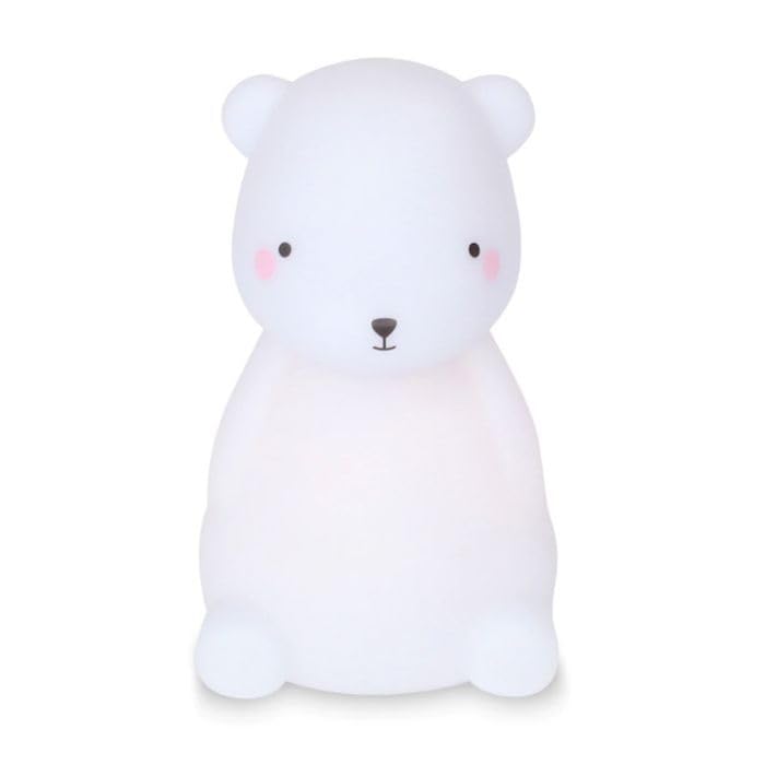 Teeny & Tiny Soft Silicone LED Night Light with Battery Polar Bear