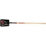 UnionTools48" Square Point Transfer Shovel with Tab Socket and Forward-Turn Step - 48" Long Hardwood Handle