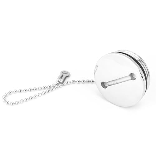 Marine fuel tank cap 316 stainless steel polished boat fuel cap with chain cover for sealing ship filling port fitting accessory