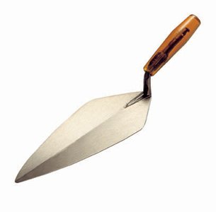 Rose Narrow London Pattern Brick Trowel 12" blade, 5-1/4" Standard Shank Plastic Handle