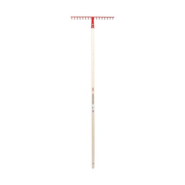 SHW-FIRE | 16-Zinken Gartenrechen mit 42 cm Rechenbreite â robuster Stahlrechen mit 150 cm Espenholzstiel, ideal zum Einebnen, AufrÃ¤umen & SÃ¤en im Garten | Made in Germany – Bild 3