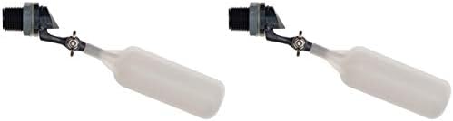 Kerick Valve MA052 PVC Mini Float Valve, Tank Mount, Adjustable Arm, 1.5 gpm at 60 psi, 1/2" NPT Male (Тwo Рack)