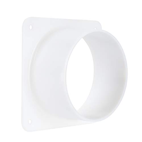 Ac Infinity Repa Market 6" Inch Plastic Duct Connector Flange - Straight Pipe, PVC, Flexible Dryer Vent Hose Connection Plate - Heating, Cooling HVAC Ventilation System Fittings - Ducting Coupling Wall Joint