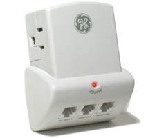 GE SU-93905 2-Outlet Wall Mounted Surge Suppressor with Phone/Laptop Protect