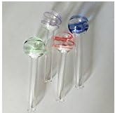 YoxyArt 4" Length Colored Striped Oil Burner Handmade 4pcs (4 colors each 1pcs)