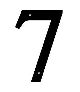 Wrought Iron House Number 7 Black Metal 6" Number