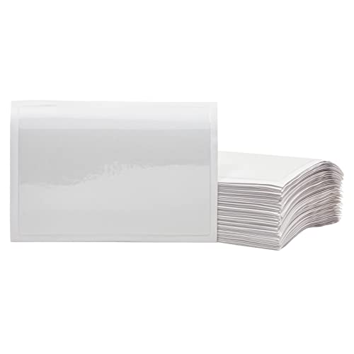 Juvale 100 Pack Plastic Label Holders for 3x5 Index Cards, Self