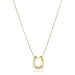 ESCALIE Horseshoe Necklace Gold Lucky Horseshoe Pendant Necklace Gold