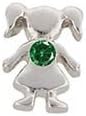 TK Lockets ~ EMERALD MAY GIRL CHARM - LIMITED EDITION