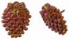 CLEARANCE FREE STANDARD SHIPPING - 24 Picks - Thanksgiving / Autumn / Christmas Iridescent Pine Cones - with a Bonus Cupcake Tips Card - We Ship Within 1 Business Day!