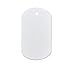10 Pieces Thick White Blank Dog Tag Polymer Military Sublimation Dye Heat Thermal Transfer 58333.7mm weigh 17grams each